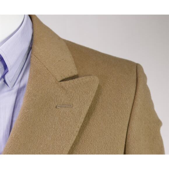 Marcello Milanelli Camel Brown Zegna Wool 2Btn Double Breasted Overcoat Coat 38S - Picture 4 of 10